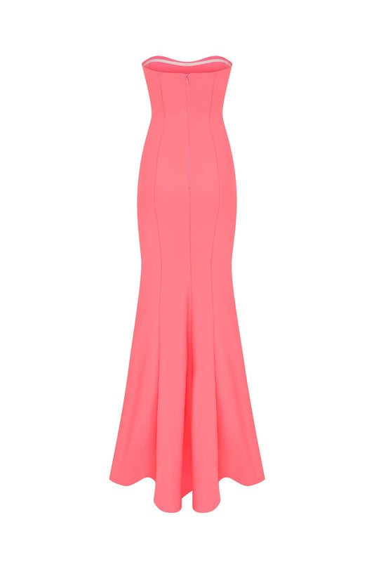 Bloom Straplez Pembe Maxi Elbise