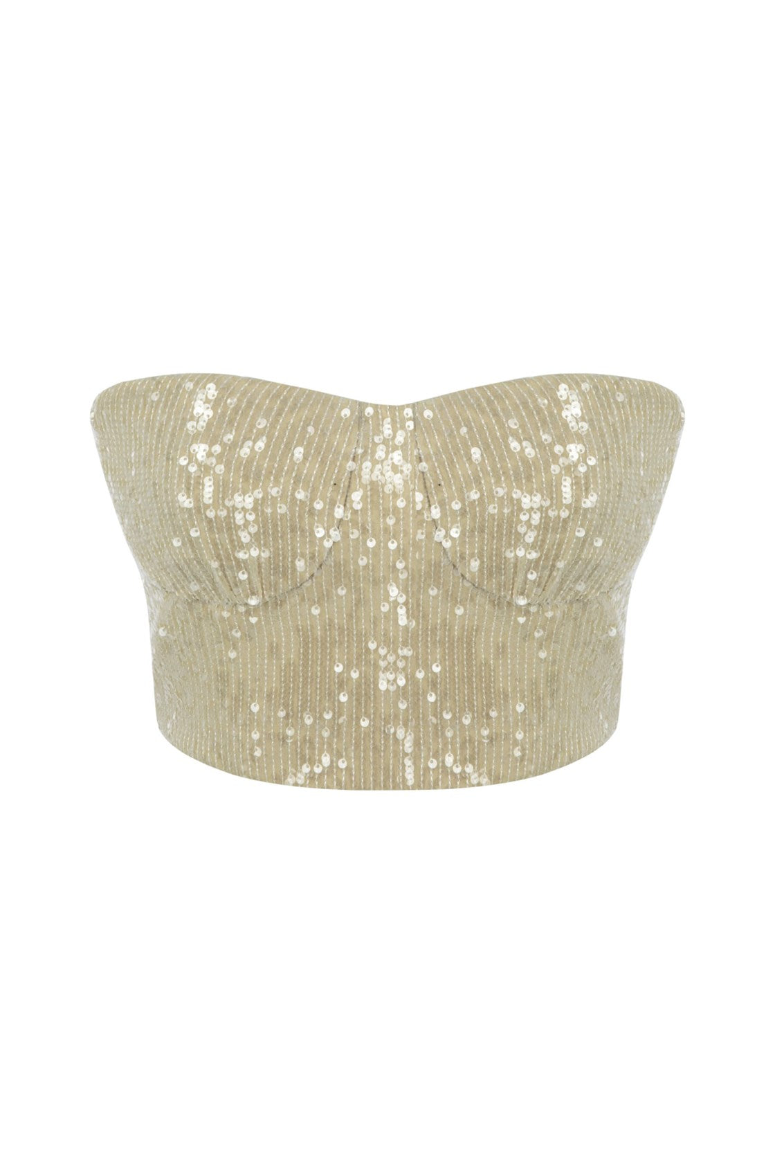 Alice Payetli Straplez Bej Crop