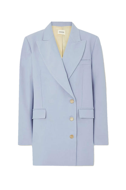 Balton Mavi Oversize Ceket Pantolon Takım