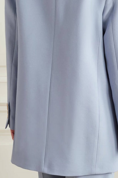 Balton Mavi Oversize Ceket Pantolon Takım