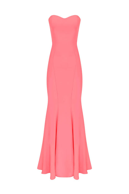 Bloom Straplez Pembe Maxi Elbise