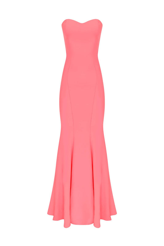 Bloom Straplez Pembe Maxi Elbise