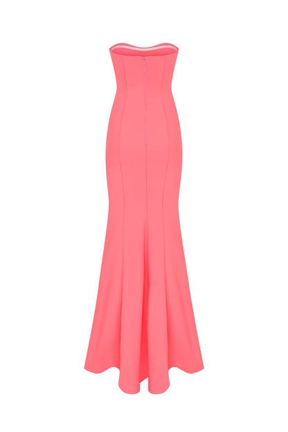 Bloom Straplez Pembe Maxi Elbise