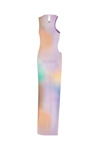 Keya Cut-Out Detaylı Çok Renkli Uzun Elbise