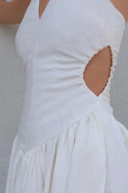 Kinsley Beyaz Mini Elbise