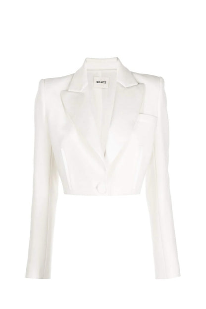 Lucille Beyaz Crop Blazer Ceket