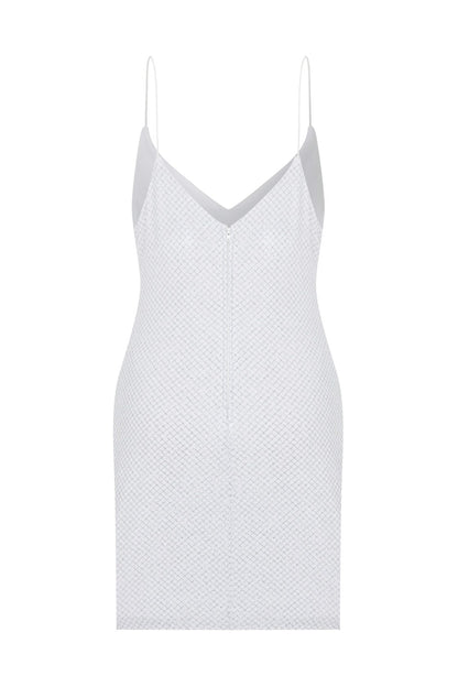 Remi Beyaz Mini Elbise